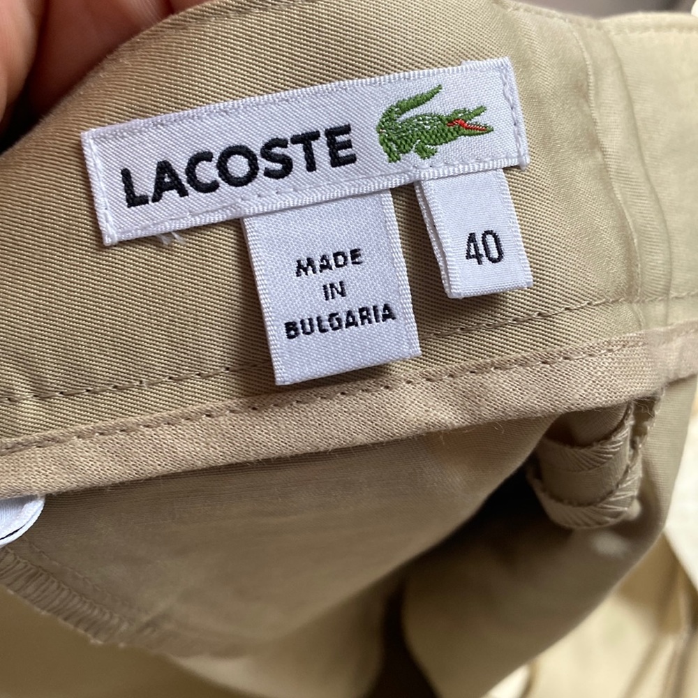 Lacoste dress/casual pants size 40 kaki and comfy
